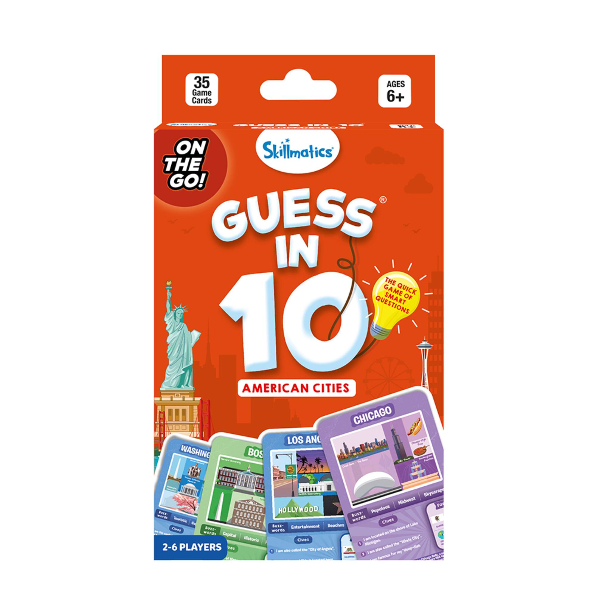 Skillmatics® Guess in 10® American Cities Card Game